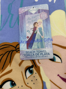 Frozen Anna Elsa  Beach Bath Pool Towel 27 in x 54 in