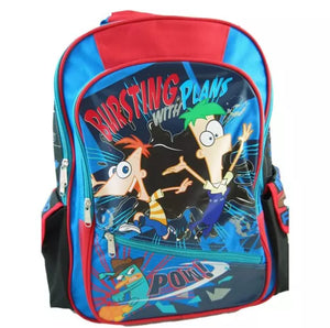 Phineas and Ferb Agent P  Large Backpack 16" Bursting Plans