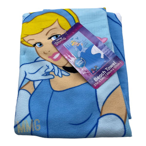 Princess Cinderella Back Before Midnight Beach Towel  for Kids Teens Adults by Disney