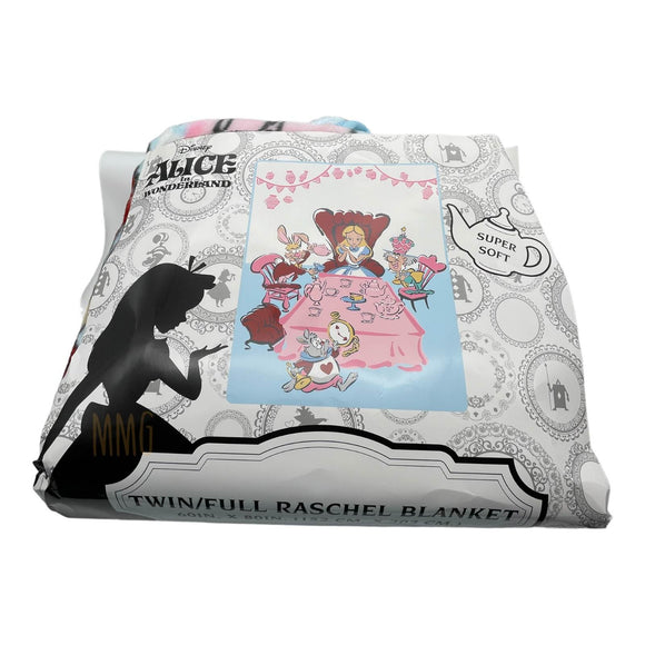 Alice in Wonderland Twin Size Super Soft Raschel Blanket 60