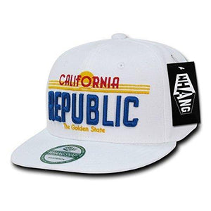 WHANG California Republic Plate Design Snapbacks - Miracle Mile Gifts