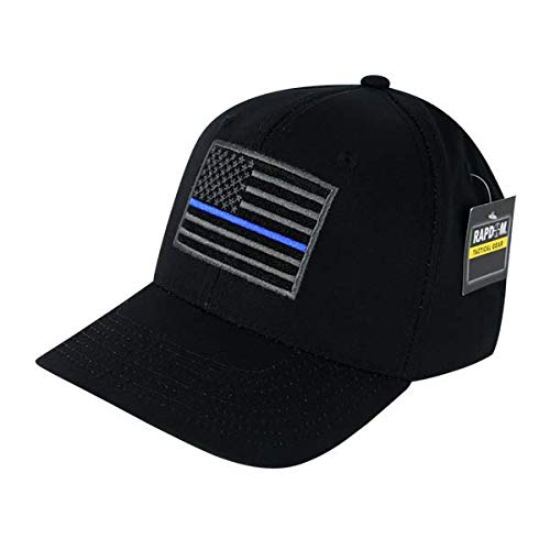 Tactical USA Flag Hat Cap T108-tbl-blk, Black ONE Size