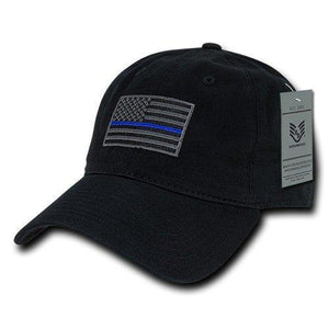 Rapiddominance A03-TBL-BLK Relaxed Graphic Cap, Thin Blue Line, Black - Miracle Mile Gifts