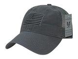 Rapid Dominance Relaxed Trucker USA Tonal Flag Cap, Dark Grey - Miracle Mile Gifts