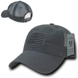 Rapid Dominance Relaxed Trucker USA Tonal Flag Cap, Dark Grey - Miracle Mile Gifts