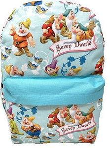 Disney Snow White Seven Dwarfs Allover Print 16" Backpack - Miracle Mile Gifts