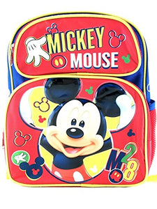 Disney Mickey Mouse Toddler Backpack - Disney Red 3D 12" New 103286