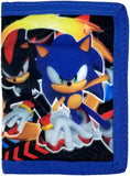 Sonic the Hedgehog Trifold Wallet with Shadow Knuckles Tails Silver for Boys Girls