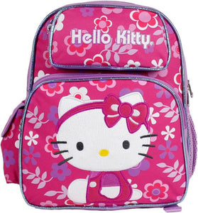 Hello Kitty Toddler 12" School Backpack Flower Pink/Purple for Girls Kids