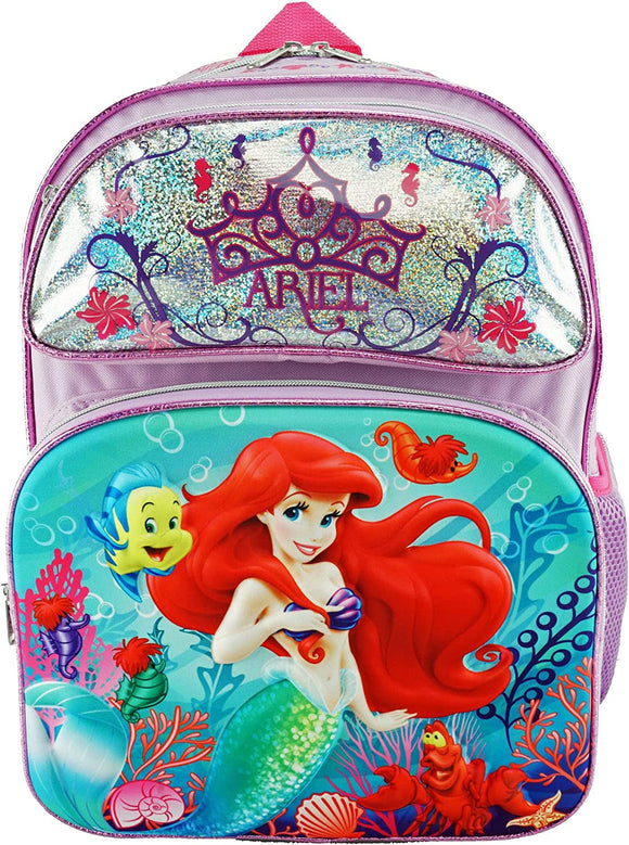 The Little Mermaid Ariel with Sebastian 3D Large Backpack
