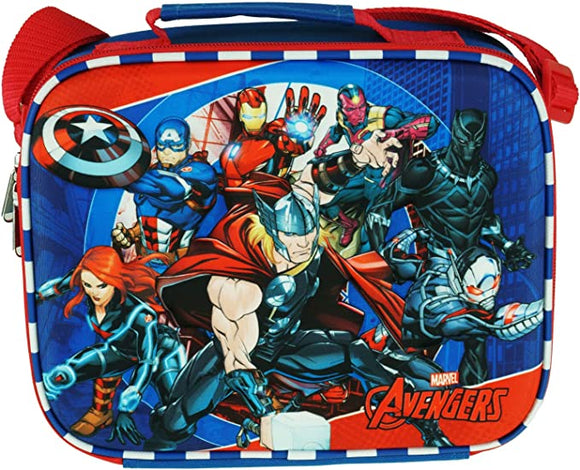 Avengers 3D Insulated Lunch Bag-Ironman Thor Capt America Black Panther Black Widow