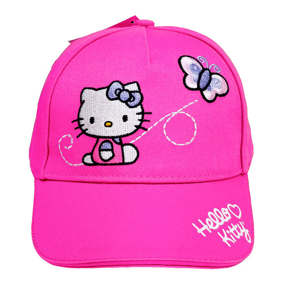 Hello Kitty Butterfly Pink Baseball Cap Hat for Kid Grils