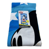 Disney Mickey Mouse Beach Towel Super Star Blue Stripe