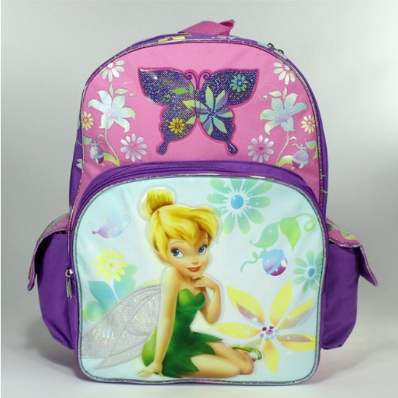 Disney Tinkerbell Backpack - Magic Butterfly Large School Bag 16