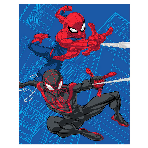 Spiderman Team Up Twin/Full Size Soft Raschel Blanket 60