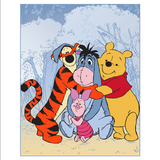 Winnie The Pooh Eeyore Tigger Piglet Twin Size Soft Raschel Blanket 60" x 80" Group Hug by Disney