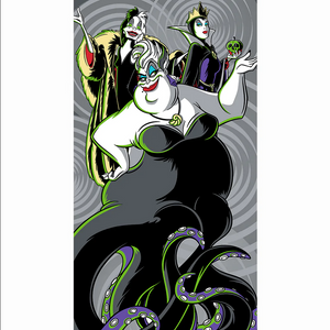 Oversized Beach Towel Villains Ursula Maleficent The Evil Queen 40" x 72" for Kids Teens Adults by Disney