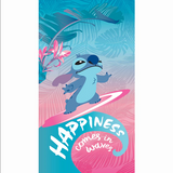 Stitch OVERSIZED Beach Towel Floral Happiness 40" x 72" for Kids Teens Adults by Disney