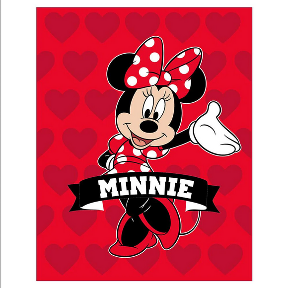 Minnie Mouse Hello Twin Size Super Soft Raschel Blanket 60