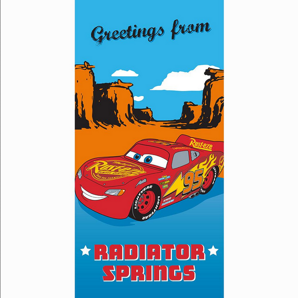 Cars Macqueen Beach Towel Radiator Springs by Disney Super Soft for Beach, Pool, and Bath Measures 27 x 54 inches