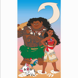 Oversized Beach Towel Moana On The Island 40" x 72" for Kids Teens Adults by Disney