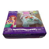 The Little Mermaid Ariel Quilted Bedspread / Comforter & 1PC Sham - 2 PC Set by Disney